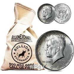 $100 Face Value Bag -200 Coins- 90% Silver 1964 Kennedy Half Dollars Circulated