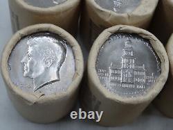 (12) Rolls 1976-D Kennedy Half Dollars BU Most OBW Bank Wrapped $120 FV