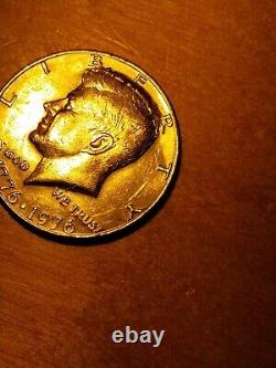 1776 1976 Bicentennial John F Kennedy Half Dollar No Mint Mark ERROR Double
