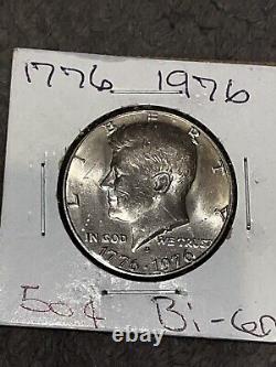 1776-1976-D Kennedy Bicentennial Half Dollar (RARE) Coin