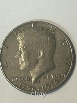 1776-1976 D Kennedy Half Dollar Coin Very Good Condition