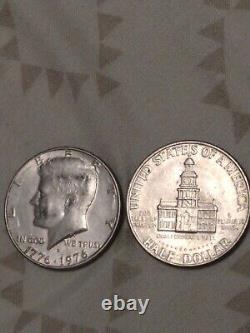 1776-1976-D kennedy bicentennial half dollar