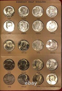 1964-2021 P&D UNCIRCULATED KENNEDY HALF DOLLAR SET (108 Coins) In Dansco Album