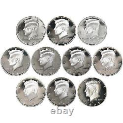 1964-2021 S Kennedy Half Dollar 90% Silver Gem Deep Cameo Proof Run 38 Coin Set