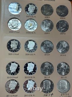 1964-2023 Complete BU 205 Coin Kennedy Half Dollar Collection in Dansco Albums