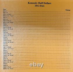 1964-2023 Complete BU 205 Coin Kennedy Half Dollar Collection in Dansco Albums