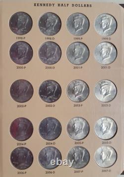 1964-2023 P&D KENNEDY HALF DOLLAR COMPLETE SET (112 COINS) WithDANSCO ALBUM F/S