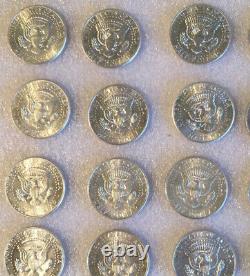 1964 20 Kennedy 90% Silver Half Dollars Full Roll Brilliant Color Coins
