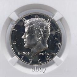 1964 Accent Hair Kennedy Silver Half Dollar NGC PF64 Cameo