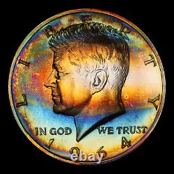1964 Accented Hair Proof Kennedy Half Dollar PCGS PR66 Gorgeous Toning