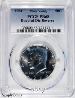 1964 DDR Kennedy Silver Half Dollar PCGS PR68 PROOF Doubled Die Reverse US #3311