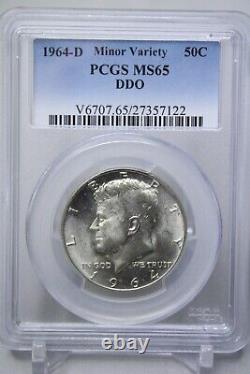 1964-D DDO Kennedy Half Dollar 50C PCGS MS 65 #7122