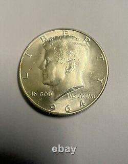 1964 D Kennedy Half Dollar BU MS++++great detail High Grade