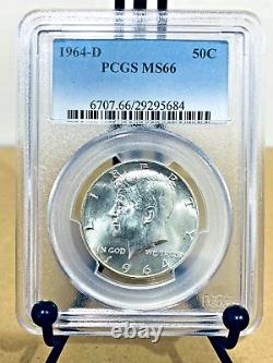 1964-D Kennedy Half Dollar PCGS MS66 Mint State 66 #29295684