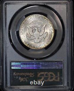 1964 D Kennedy Half Dollar PCGS MS66, PQ, toned coin in 30th Anniversary Holder