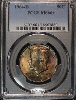 1964 D Kennedy Half Dollar PCGS MS66(+) Toned with video