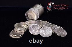 1964-D Kennedy Half Dollar Unc Roll, 20 Coins