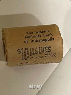 1964-D Roll of Kennedy Half Dollars 50c 90% Silver BU Original Bank Wrapped OBW