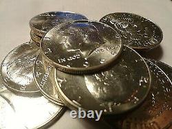 1964 Gem Original Bu Roll Of 20 90% Kennedy Half Dollars