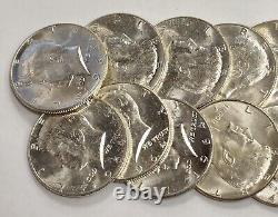 1964 Kennedy 90% Silver Half Dollars 20 Roll UNC
