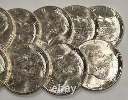 1964 Kennedy 90% Silver Half Dollars 20 Roll UNC