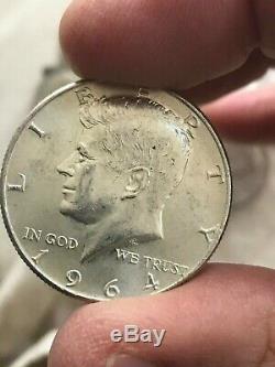 1964 Kennedy Half Dollar 90% SILVER US Mint Coin Average Circulation Lots
