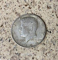 1964 Kennedy Half Dollar 90% Silver 10% Copper D Very Rare Coin 50C