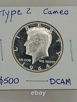 1964 Kennedy Half Dollar DCAM Cameo, H-39