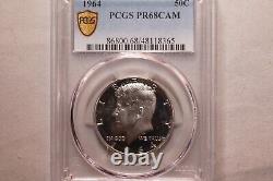 1964 Kennedy Half Dollar Graded Pcgs Pr68cam