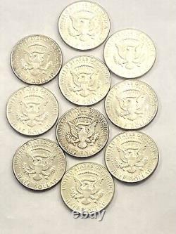 1964 Kennedy Half Dollar Lot Of 10