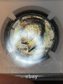 1964 Kennedy Half Dollar NGC MS64? Star Rainbow Monster Lusterbomb PQ