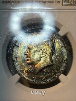 1964 Kennedy Half Dollar NGC MS64? Star Rainbow Monster Lusterbomb PQ