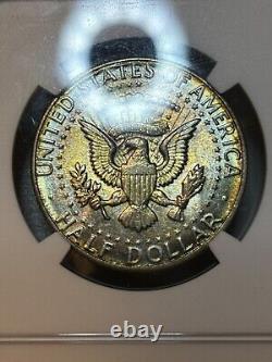 1964 Kennedy Half Dollar NGC MS64? Star Rainbow Monster Lusterbomb PQ