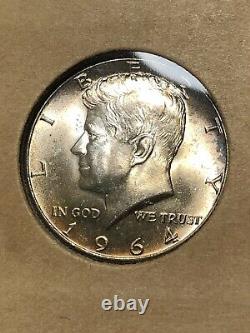1964 Kennedy Half Dollar Set Wayte Raymond Board Excellent Toning 10 Coins