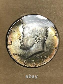 1964 Kennedy Half Dollar Set Wayte Raymond Board Excellent Toning 10 Coins