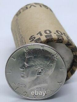 1964 Kennedy! +ONE UNOPENED HALF DOLLAR BANK ROLL MIGHT HAVE 90% SILVER COINS