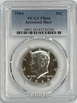 1964 Kennedy Silver Half Dollar Accented Hair PCGS PR66