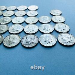 1964 Kennedy Silver Half Dollar Circulated Lot of 32