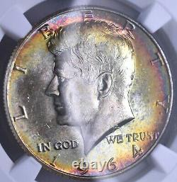1964 Kennedy Silver Half Dollar NGC MS64 Beautiful Color