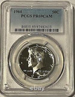 1964 PCGS GEM Proof Kennedy Half Dollar PR-69 CAMEO. Coin # 47483633