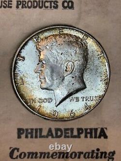 1964 P & D Kennedy Half Dollar Tidy House Set Fantastic Toning