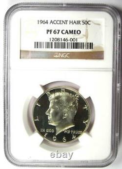 1964 Proof Accented Hair Kennedy Half Dollar 50C NGC PR67 Cameo $575 Value