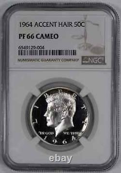 1964 Proof Kennedy Half Dollar 50c Accent Hair Ngc Certified Pf 66 Cameo (004)