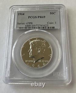 1964 Proof Kennedy Silver Half Dollar PCGS PR69