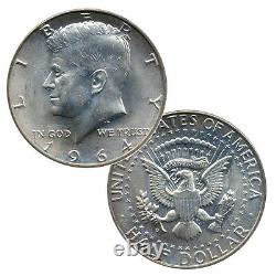 1964 Set of 20 90% Silver John F Kennedy JFK Half Dollar Circulated Very Fine