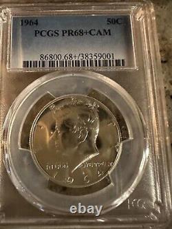 1964 kennedy half dollar pf68+ cameo