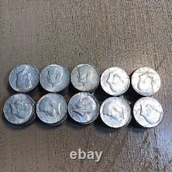 1965-69 Kennedy Half Dollar Lot Of 100 40% Silver