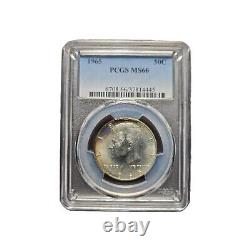 1965 Kennedy Half Dollar PCGS MS66 Nice Obv Toning