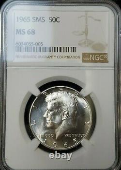 1965 NGC SMS MS68 Kennedy Half Dollar STOCK