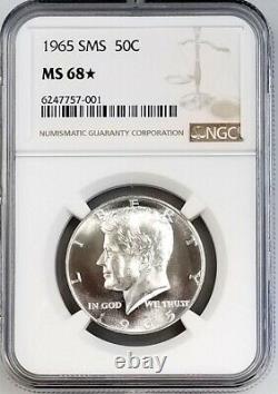 1965 SMS Kennedy Half Dollar certified MS 68 STAR by NGC